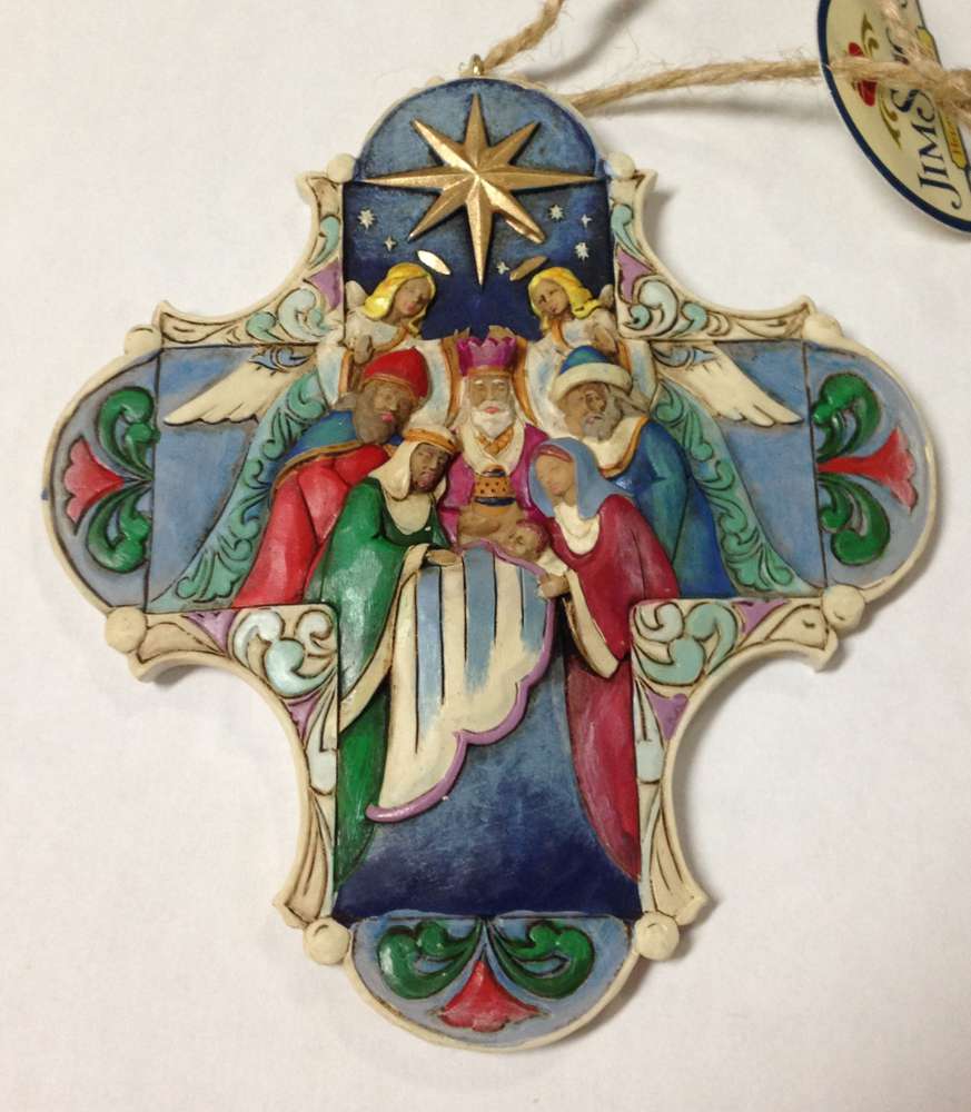 Nativity Cross Ornament