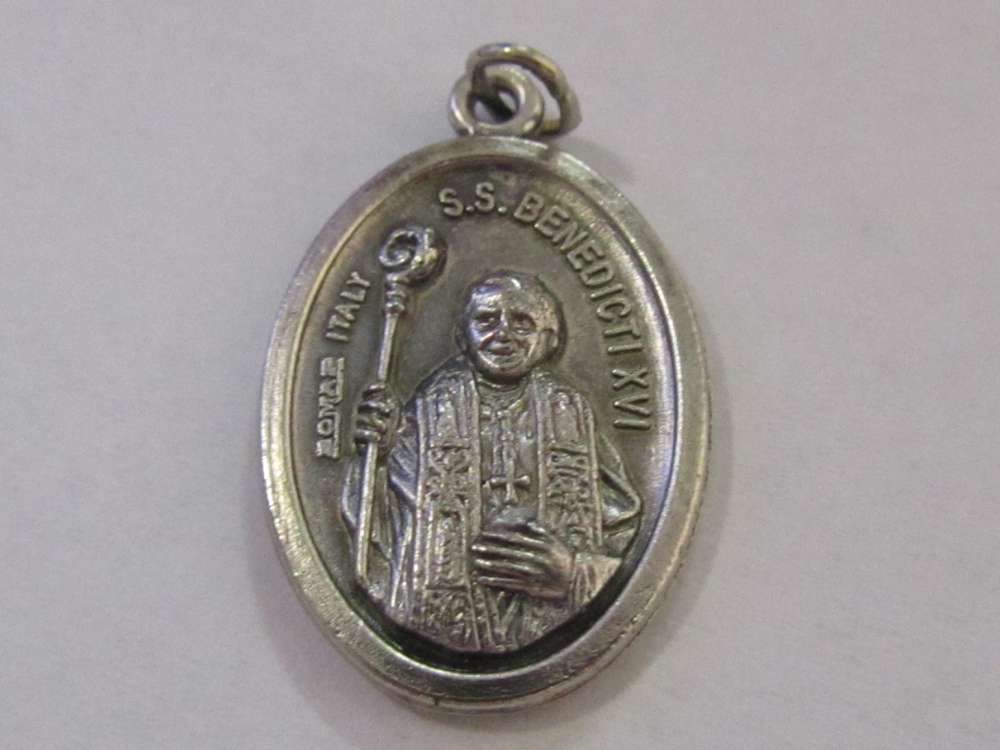 St Benedict Medal, Silver Oxidized