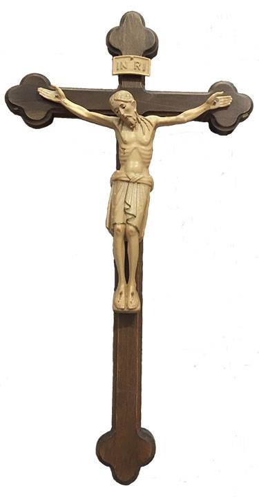 13" Religious Wooden Holy Sprit Crucifix Wall Cross 