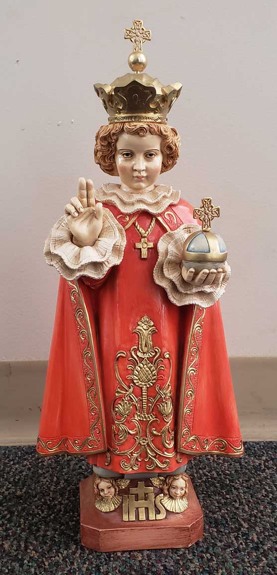 Vintage high quality Pink Infant of Prague Altar