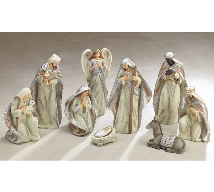 Ceramic Nativity online Set - 9 Piece