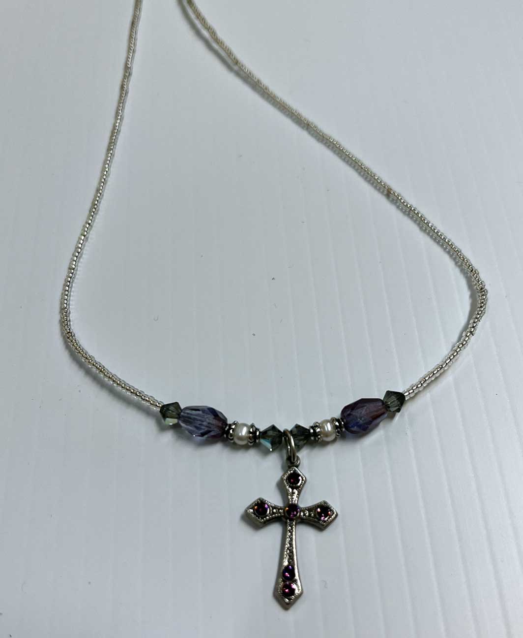 Crystal Cross Necklace Handcrafted By Bjcrystalgifts Using Swarovski C –  Bjcrystals