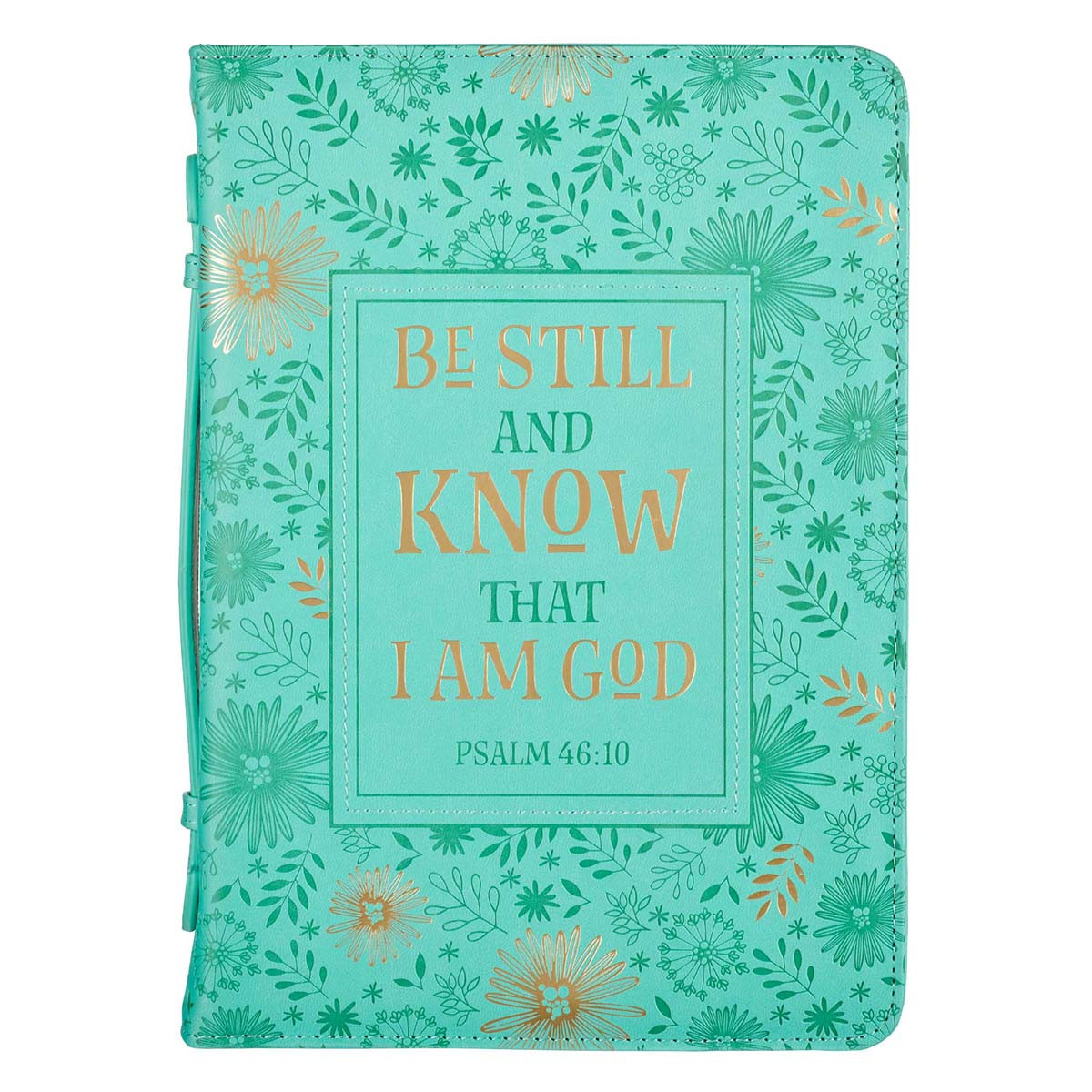 Faith Teal Tri-fold Organizer Bible Cover