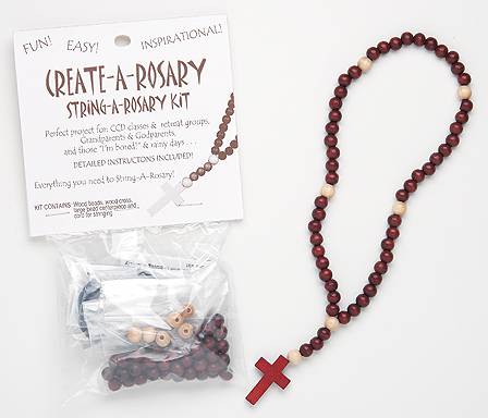 Rosary Making Kit Wood Bead Rosary Making Supplies Beads for