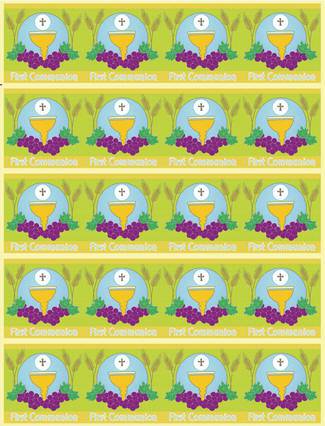 First Communion Sticker Sheets