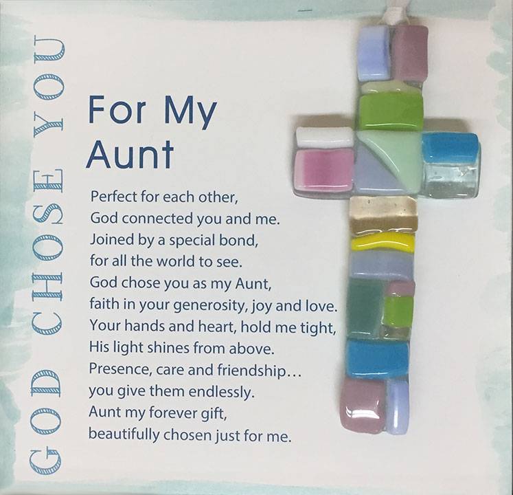 For My Aunt, God Chose You 4 Handmade Mosaic Cross