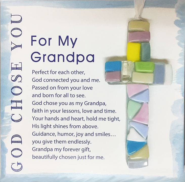 God Chose You for My Grandpa Cross Ornament | Grandparent Company