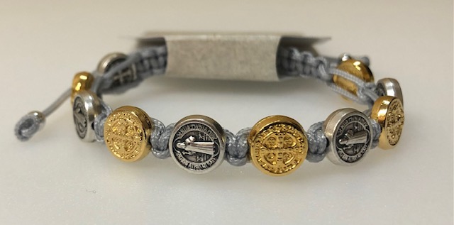 His and Hers Companion Saint Benedict Bracelet Set - Catholic