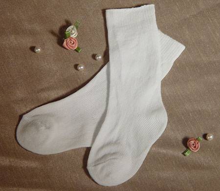 infant white knee high socks