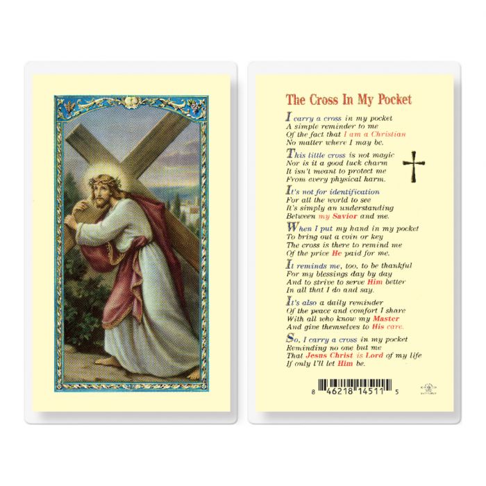 Cross In My Pocket Set with Anodized Jesus Christ is Lord Cross and Poem  Card (1)