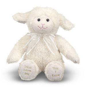 jesus loves me plush lamb