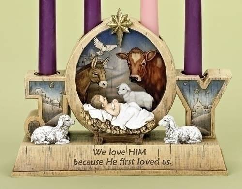 Joy Nativity Advent Wreath