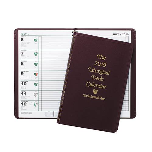 The 2024 Liturgical Desk Calendar | Catholic Edition | Ecclesiastical Year  | Planner Lays Flat on Desk | Keep Track of Daily Catholic Readings 