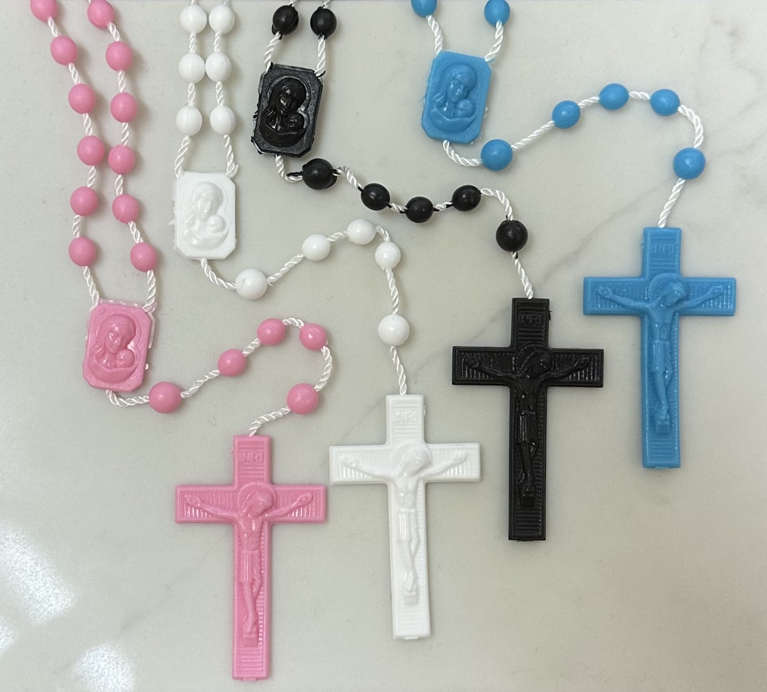 100 Christian Cross Beads, Choice of Color, Jewelry Making / Bible Study  Crafts