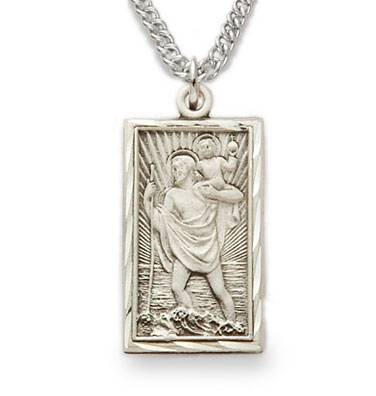 St. Christopher Sterling top Silver Medal with 20