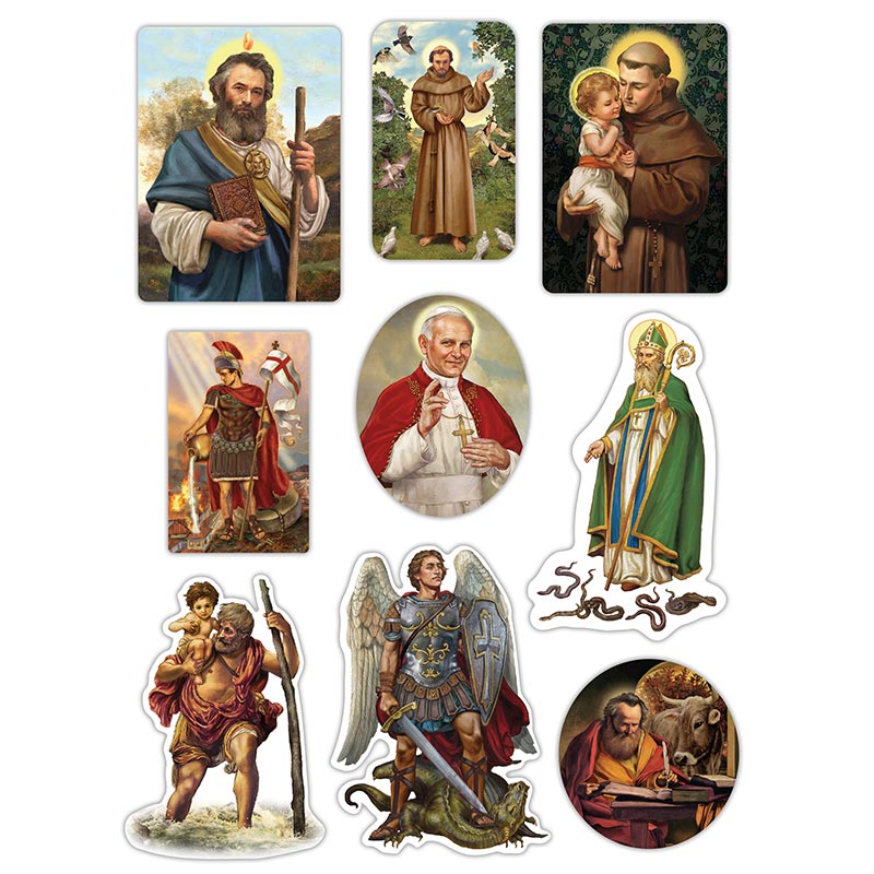 Saints for Girls Catholic Stickers 6 x 8 Sheet