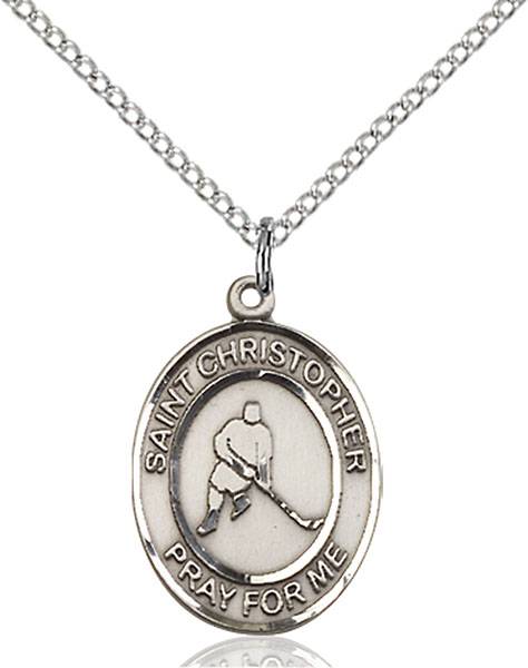 saint christopher hockey necklace