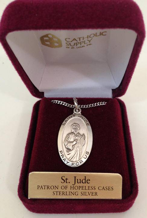St. Louis Patron Saint Oval Sterling Silver Medal