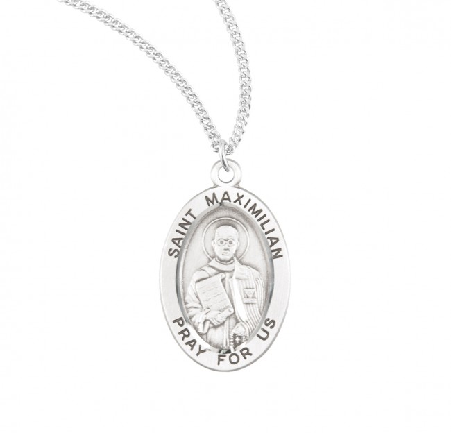 St. Louis Patron Saint Oval Sterling Silver Medal