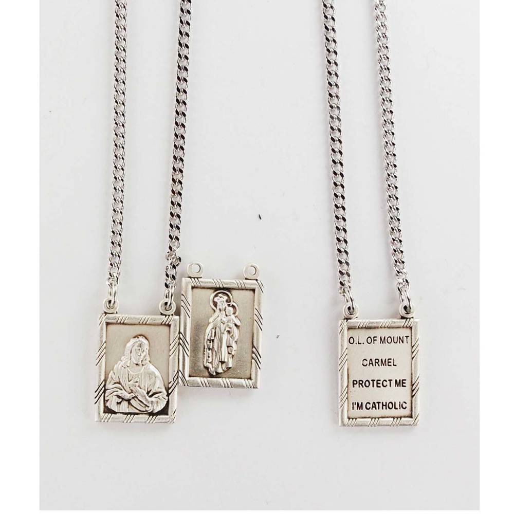 Silver scapular clearance necklace