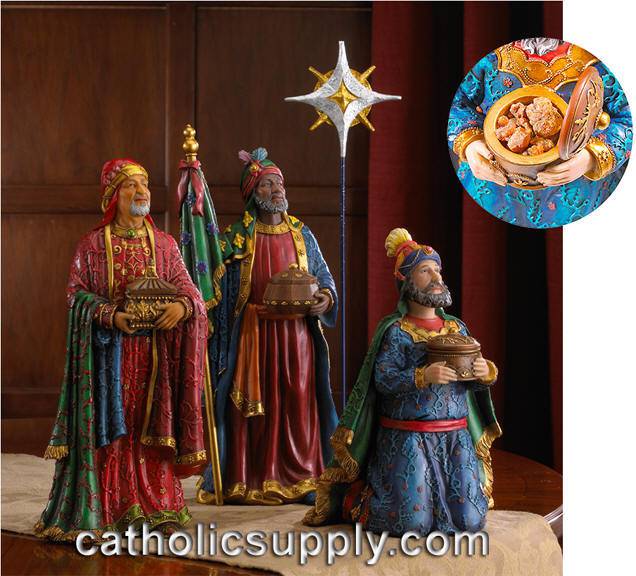 Gold Frankincense and Myrrh Candles Set of 3