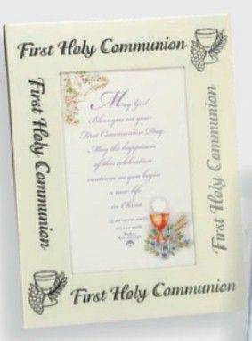 Brushed Satin Silver First Communion Frame