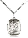 St. Anthony Rectangle Medal on 18" Chain