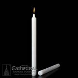 1-1/2" x 24" Stearine Brand White Molded Candles