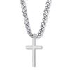 Sterling Silver 1-1/4 Inch Plain Cross Necklace