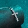 1.2 ct Moissanite Sterling Silver Cross Necklace