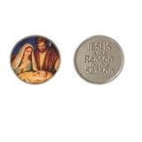 1.25" Jesus is the Reason for the Season Christmas Pocket Token Set/2?  FRONT & BACK OF TOKEN SHOWN; Price includes two tokens. One for you and one for a friend. Pass it on this Christmas!