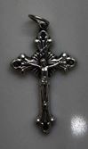 Silver Oxidized 1.25" Rosary Crucifix