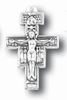 1 3/8" Oxidized San Damiano Cross on 18" Rhodium Chain