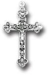 Angels & Eucharist 1.5" Silver Crucifix, Pkg of 25