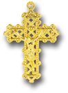1.5" Gold Filigree Crucifix, Pkg of 25