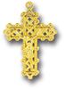 SOLD AS A PACK OF 25  1.5" Small Metal Gold Filigree Crucifix perfect for Rosaries or Necklaces