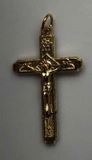 1.5" Gold Oxidized Rosary Crucifix