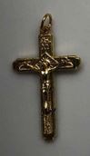 1.5" Gold Oxidized Rosary Crucifix