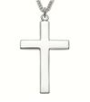 Sterling Silver Cross Necklace with Lord's Prayer on Back 