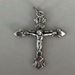 1.5" Silver Oxidized Rosary Crucifix