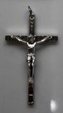 1.75" Silver Oxidized Rosary Crucifix