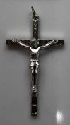 1.75" Silver Oxidized Rosary Crucifix
