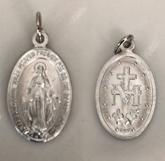 Miraculous 7/8"-1" Aluminum Silver Medal