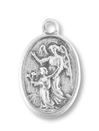 Guardian Angel 1" Oxidized Medal