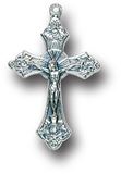 1" Ornate Silver Crucifix, Pkg of 25