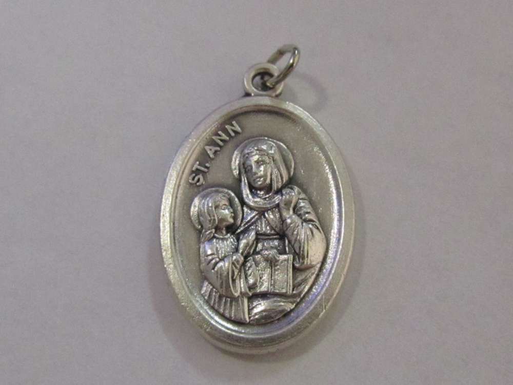 1" St. Ann Oxidized Medal