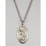 1" St. Michael Oval Necklace