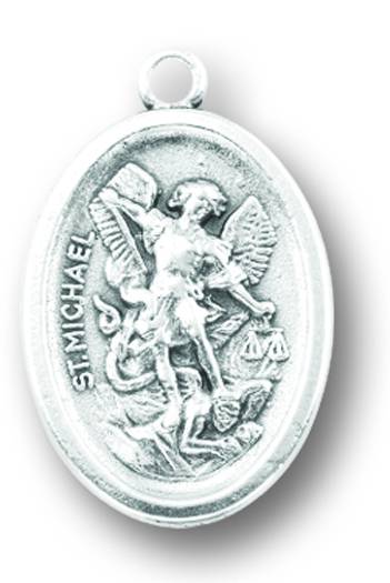 1" St. Michael Oxidized Medal
