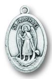 1" St. Raphael Oxidized Medal