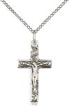 Sterling Silver Engraved Crucifix on 18" Chain